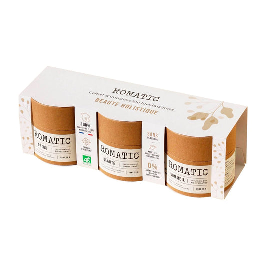 Coffret 3 infusions Beauté Holistique – boîte fermée