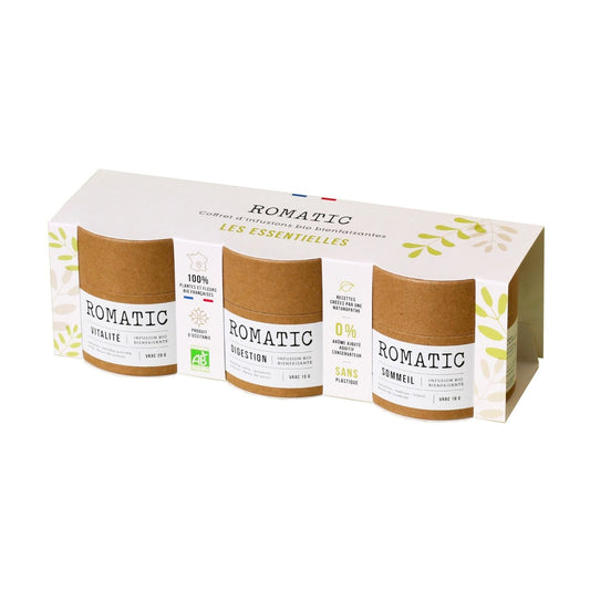 Coffret 3 infusions Les Essentielles – boîte fermée