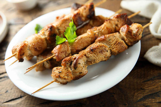 Souvlaki de poulet au thym citron