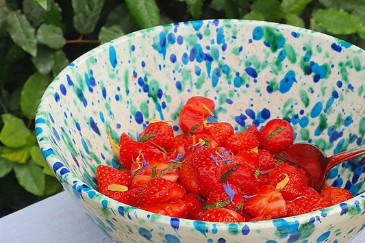 Salade de fraise au thym citron et au miel