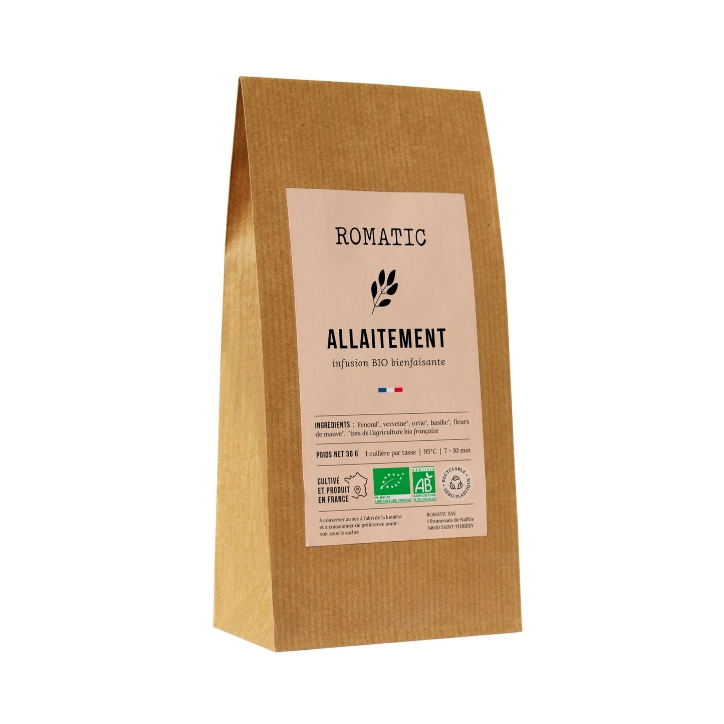 Infusion Allaitement bio – éco-recharge (sachet kraft)
