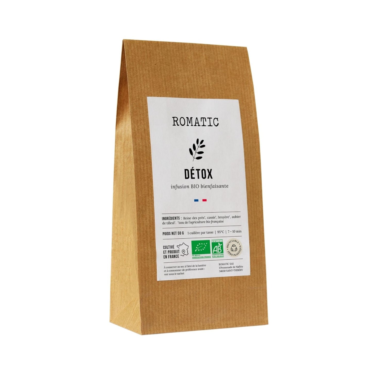 Infusion Détox bio – éco-recharge (sachet kraft)